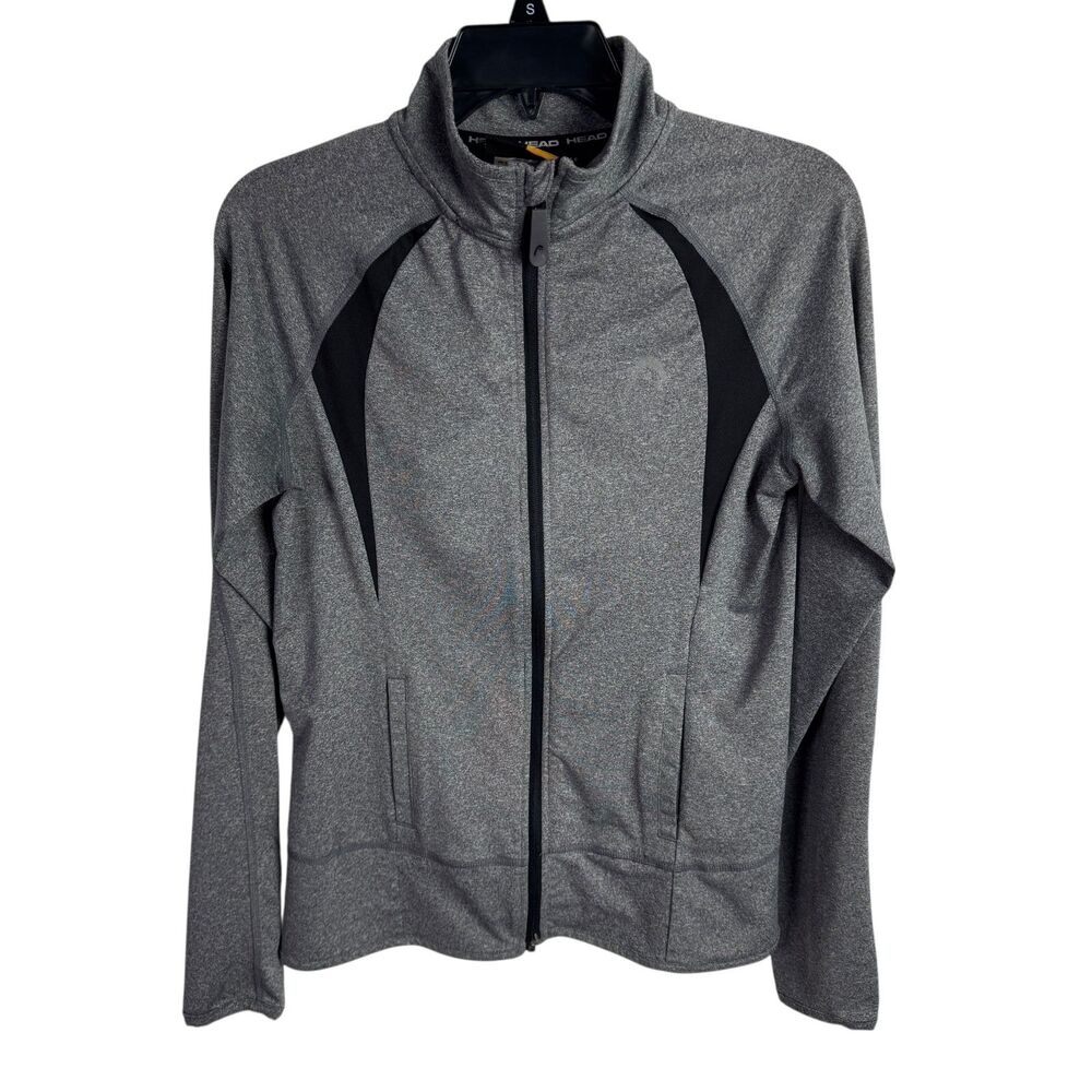 Head Women's Zip Front Athletic Jacket Size Small Gray Full Zip